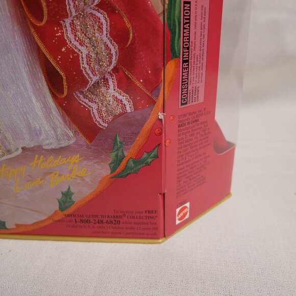 1997 Holiday Barbie Special Edition Doll NIB Rare Misprint Green vs Blue Eyes - Picture 8 of 13